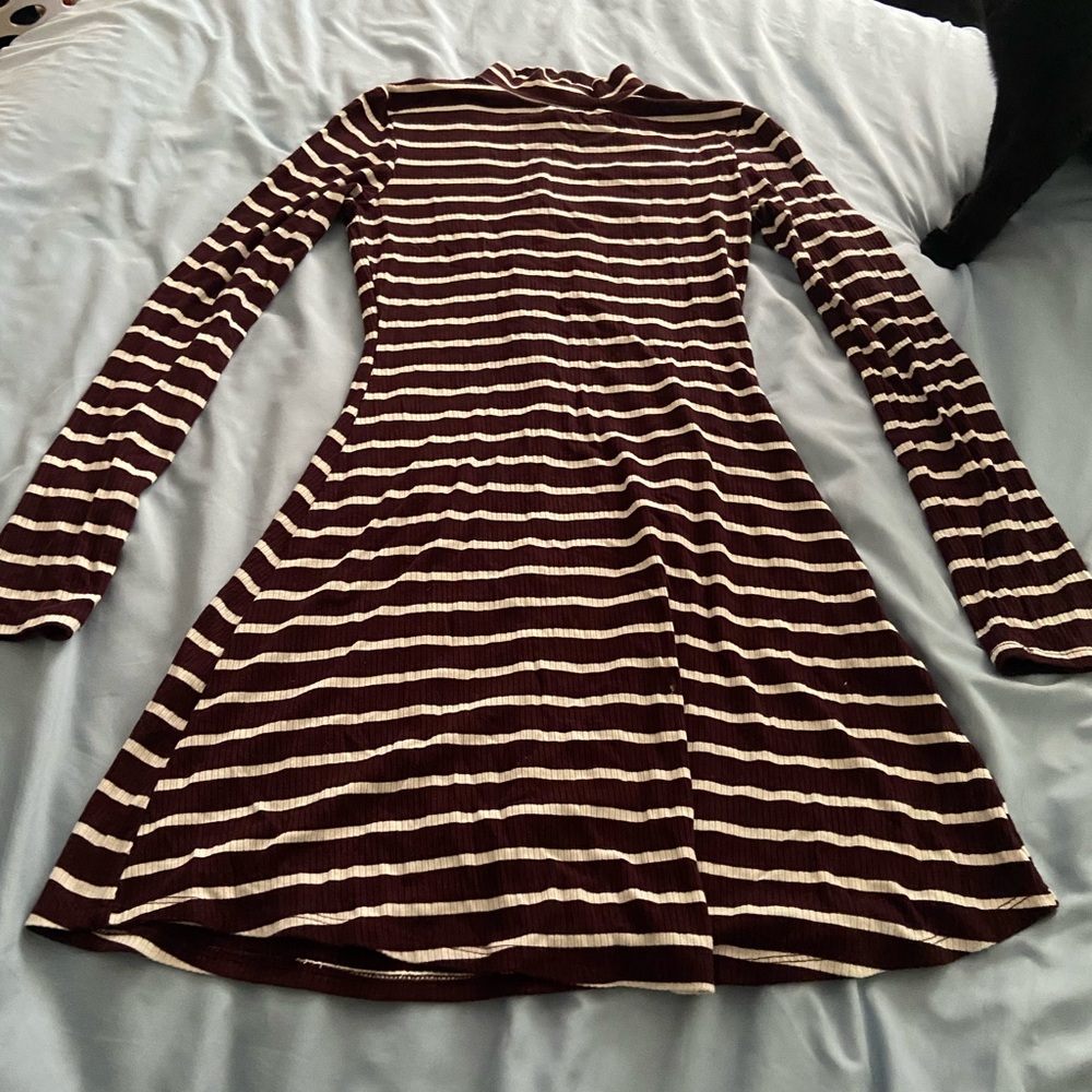 Striped Purple and White Women's Dress